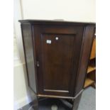 Georgian period corner cupboard, floor standing version, 4' tall single door to front