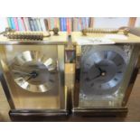 2 x reproduction carriage clocks with quartz movements,