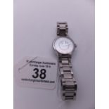 Ladies Raymond Weil link bracelet, with sapphire crystal winder, est 30-60