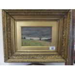 David Murray, RA, an original oil painting depicting a panoramic landscape with cloudy sky and