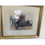 Gilt framed modern print limited edition with Fine Art Guild Impression, entitled the Punch an