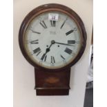 Comitti of London an antique style drop dial wall clock with an 8 day movement