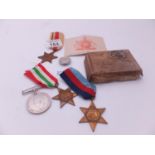 4 x assorted WW1 medals, in original delivery box, 1939-1945