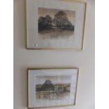 Kathleen Caddick, 2 x limited edition prints, a stylized pictures of woodland scenes, entitled