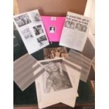 Marilyn Monroe, Pink folder containing Marilyn Monroe ephemera, photographs and probably