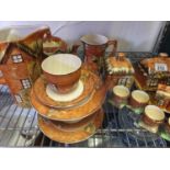 Collection of cottage ware by Price Brothers, a large jug, tea pot, cream jug, butter dish and