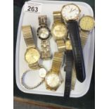 8 x assorted watches including vintage and a copy of a Rolex