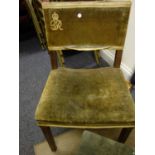 HMS George 1V a Coronation chair and a Coronation foot stool both stamped to the base GRV1