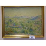 Interesting oil painting on board, signed Upton, inscribed bottom right, painting on board