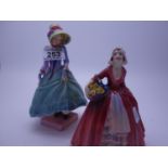 Royal Doulton figurine, early version of Pomtalettes HN1362 8" tall, and a figurine of Janet HN1537