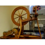 ELT a original spinning machine, a spinning wheel for sheep's wool,