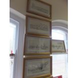 Collection of 12 black and white limited edition engravings by John Gausden, each dated 81' and