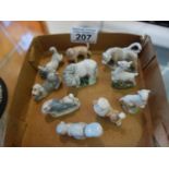10 early Wade porcelain Whimsies, probably First Series,