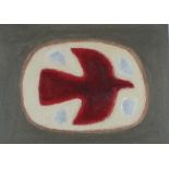 * Breon O'CASEY (1928-2011), Oil on board, 'Red Bird - Grey Clouds', Inscribed to verso, Signed &