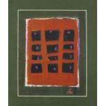 * Tony O'MALLEY (1913-2003), Gouache, Untitled Abstract in Red & Black, Signed with initials, 9.5" x