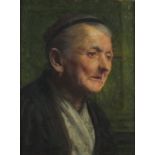 Carl PROBST (1854-1924) (Austrian School), Oil on panel, Head and shoulder portrait of an elderly