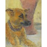 * Dod PROCTER (1890-1972), Watercolour, 'Punchie' - portrait of the artist's dog, Signed & dated
