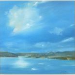 Jan ROBSON (b.1946), Oil on canvas board, 'Helford Approaches', Inscribed & signed to verso, Signed,