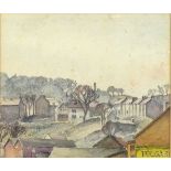 †Eleanor HUGHES (1882-1959), Two watercolours, House in the woods, Lamorna; & Newlyn Rooftops,