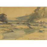 †Samuel John Lamorna BIRCH (1869-1955), Watercolour, River landscape, Inscribed, signed & dated