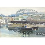 †Arthur Royce BRADBURY (1892-1977), Watercolour, Mevagissey Harbour, Inscribed & dated 1952 to