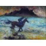 † Joan RILEY (1920-2015), Oil on board, 'Riding in Mounts Bay', 23.5" x 31.25" (59.7cm x 79.4cm)