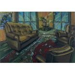 Donald James WATERS (b.1951), (Australian School), Pastel, The Sitting Room, Signed, 14.5" x 20.