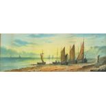 Late 19th / Early 20th Century English School, Watercolour, Fishing Boats on the Shore, Unsigned,