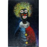 †Simeon STAFFORD (b.1956), Oil on board, The Clown, Signed, 29.75" x 19.75" (75.6cm x 50.2cm)