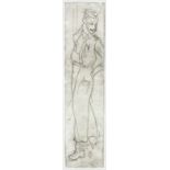 †Sven BERLIN (1911-1999), Monochrome etching, Full length Portrait of the Artist in American