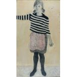 Pat ALGAR (1939-2013), Mixed media, gouache, pencil, ink & oil on board, Self portrait of the artist