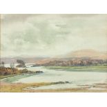 †Samuel John Lamorna BIRCH (1869-1955), Watercolour, 'Loch Leggare', Inscribed to verso, Signed &
