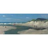 †Gyrth RUSSELL (1892-1970), Oil on board, Summer on the Sands, Signed & dated 1970, 12.5" x 29.