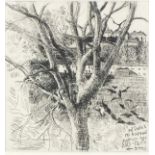 †Robert O. LENKIEWICZ (1941-2002), Monochrome dry point etching, 'I shall be buried in my garden