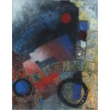 Glyn WILLIAMS (20th / 21st Century Penwith Society of Artists), Mixed media, 'Black Chalice', Signed