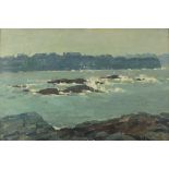 †Gyrth RUSSELL (1892-1970), Oil on board, 'Trearddur Bay' Anglesey, Inscribed to verso, Signed,