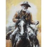 †Michael CODD (b.1938), Gouache, Cattle Drover on Horseback, Unsigned, 8.25" x 6" (21cm x 15.