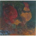 Margaret ECCLESTON (British 1934-2017) (St.Ives Society of Artists) Rooster, Mixed media -