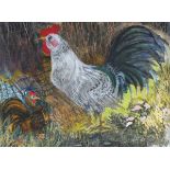 Margaret ECCLESTON (British 1934-2017) (St.Ives Society of Artists) 'The Rooster', Mixed media,