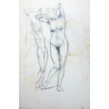 Ernest Borough Johnson (British 1866-1949) Folio Sketch Book, 'Quick Poses (Nude)', Comprising
