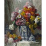 Felix GARDON (British Active 1924 - 1972) 'Autumn's Glory' - Still Life of Flowers, Chrysanthemums