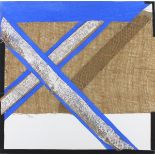 Sandra BLOW (British 1925-2006), Blue Crossover, Collage on canvas, Signed, titled and dated 2006