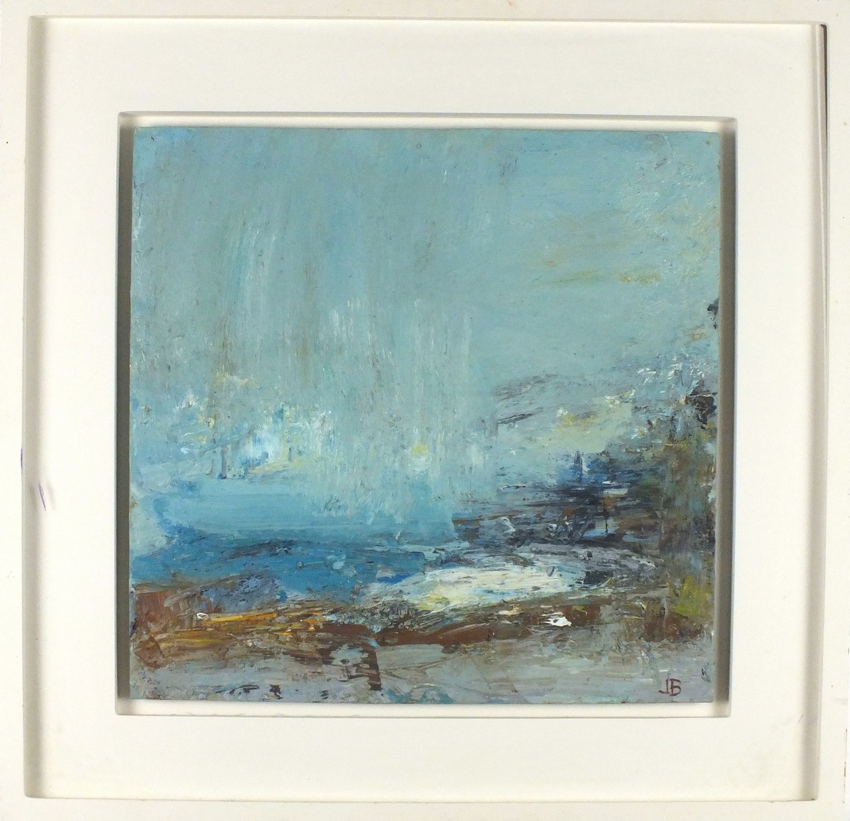 Judy BUXTON (British b.1961) 'Carleon Cove - Pressing Tide', Oil on board, Signed & titled verso, - Image 2 of 2