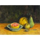 Gillian C COX (20th Century British School) 'Florida Grapefruit & Co' - Still Life, Oil on canvas