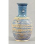 Five items of 20th century studio pottery, including John Vasey St Agnes Pottery vase, 7" (18cm )