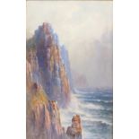 John Clarkson UREN (British 1845-1932), At Land's End, Watercolour, Signed lower left, 17.75" x 10.