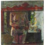 Pat ALGAR (British 1939 - 2013)  Nude Female Torso Reflected in the Glass of a Dressing Table