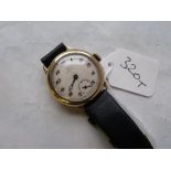 Vintage 9ct circular midi size Omega wristwatch