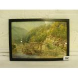 Walter H Sweet – The harbour at Lynmouth 7 ½ “ x 11” signed