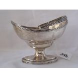 Georgian boat shaped sugar basket with reeded rim 5.5” wide Lon 1794 by P & A Bateman 150g